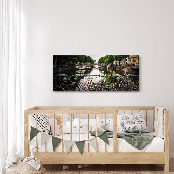 Slika bicikla u gradu (120x50 cm)
