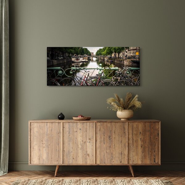 Slika bicikla u gradu (120x50 cm)