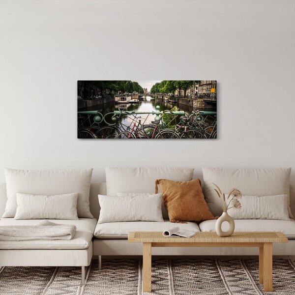 Slika bicikla u gradu (120x50 cm)