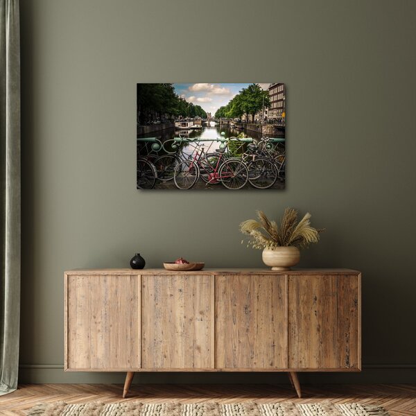 Slika bicikla u gradu (70x50 cm)