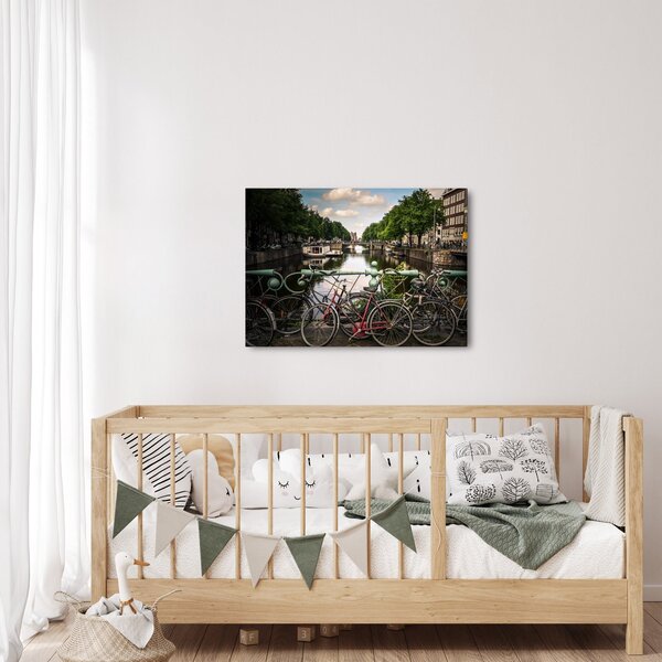 Slika bicikla u gradu (70x50 cm)
