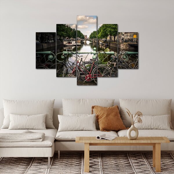 Slika bicikla u gradu (150x105 cm)