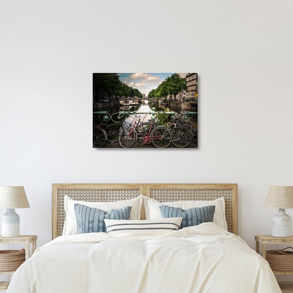 Slika bicikla u gradu (70x50 cm)