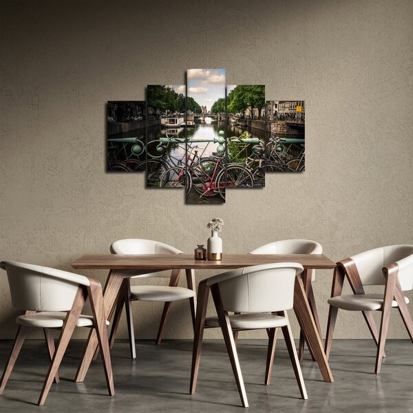 Slika bicikla u gradu (150x105 cm)