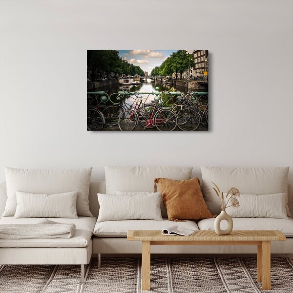 Slika bicikla u gradu (90x60 cm)