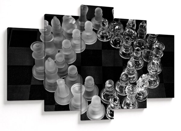 Slika - crno-bijeli šah (150x105 cm)