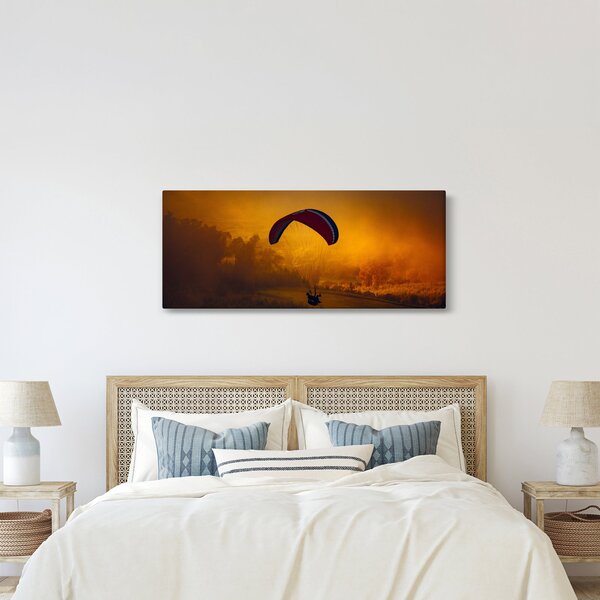 Slika padobranca pri zalasku sunca (120x50 cm)
