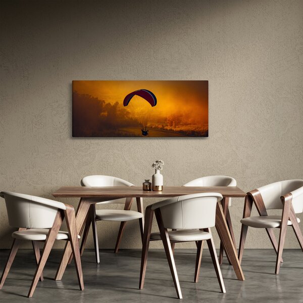 Slika padobranca pri zalasku sunca (120x50 cm)