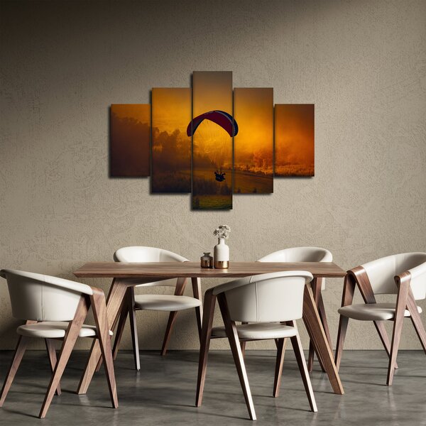 Slika padobranca pri zalasku sunca (150x105 cm)