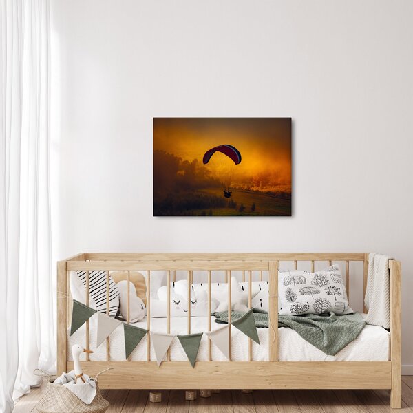 Slika padobranca pri zalasku sunca (70x50 cm)