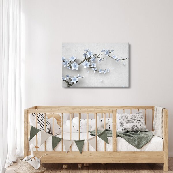 Slika plavog cvijeća (90x60 cm)