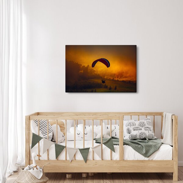 Slika padobranca pri zalasku sunca (90x60 cm)