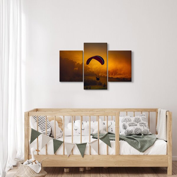 Slika padobranca pri zalasku sunca (90x60 cm)