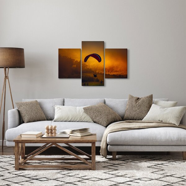 Slika padobranca pri zalasku sunca (90x60 cm)