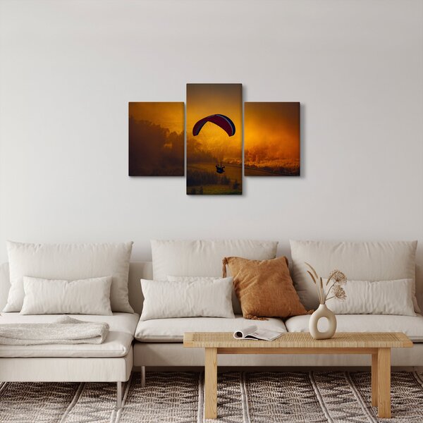 Slika padobranca pri zalasku sunca (90x60 cm)