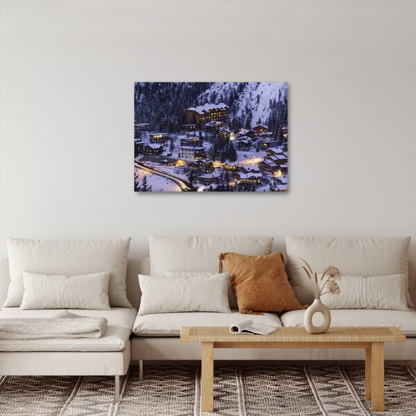 Slika - planinski zimski grad (70x50 cm)