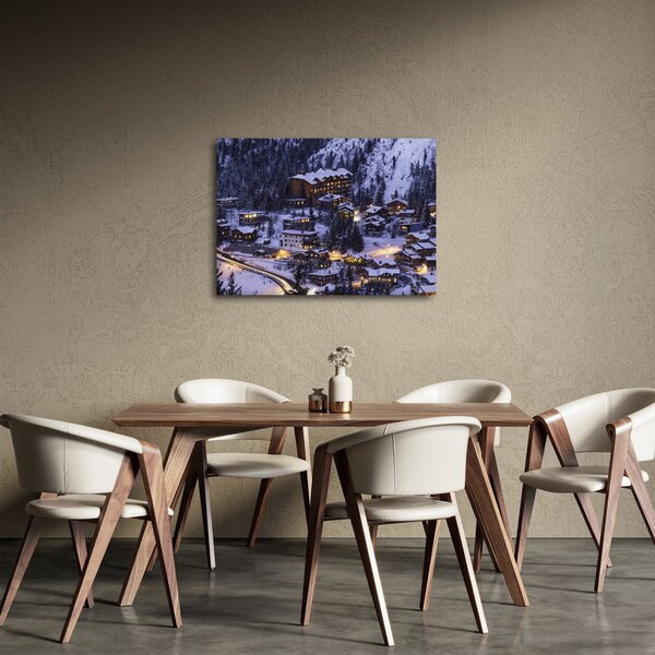 Slika - planinski zimski grad (70x50 cm)