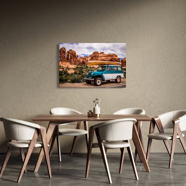 Slika terenskog automobila u planinama (90x60 cm)