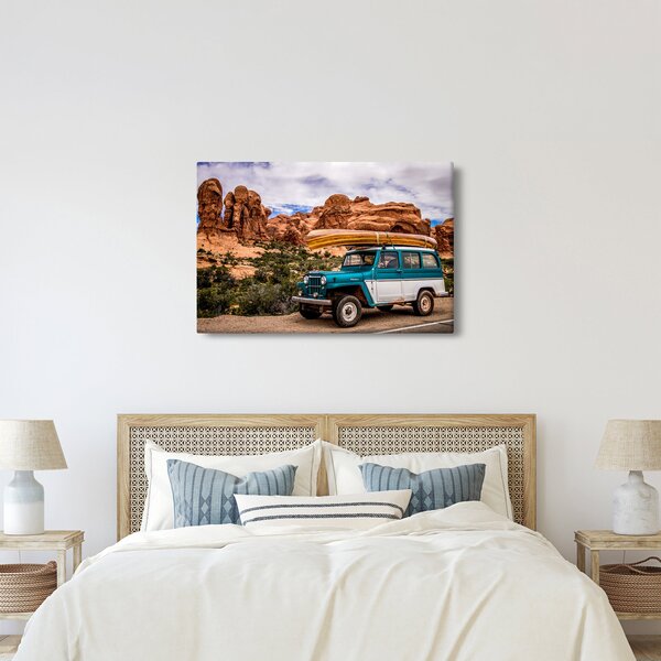Slika terenskog automobila u planinama (90x60 cm)