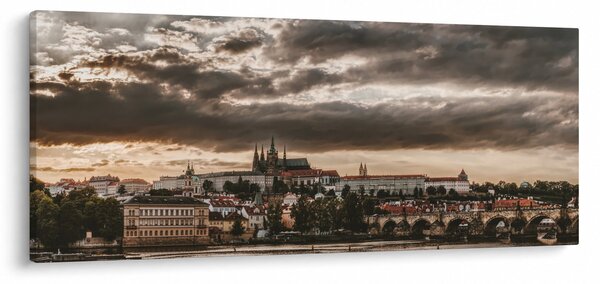Slika Praškog dvorca u sumrak (120x50 cm)