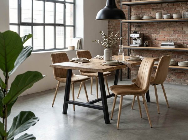 Smeđa baršunasta stolica LAVA ALMOND BROWN