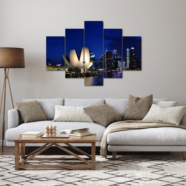 Slika Singapura noću (150x105 cm)