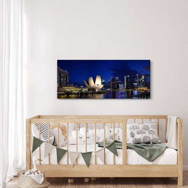 Slika Singapura noću (120x50 cm)