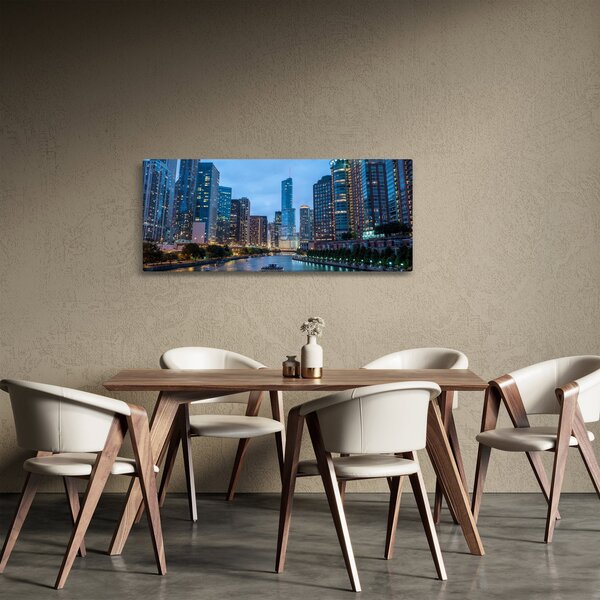 Slika grad noću (120x50 cm)