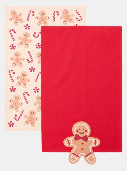 Sinsay - Set kuhinjskih krpa s motivom medenjaka 2 pack