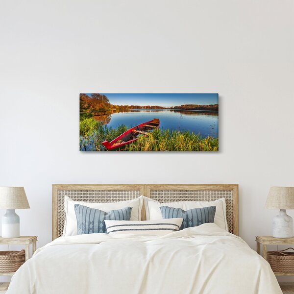 Slika crvene brodice (120x50 cm)