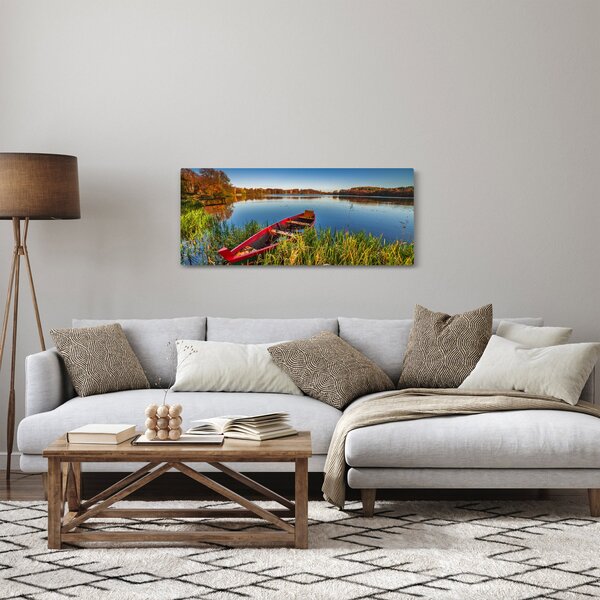 Slika crvene brodice (120x50 cm)