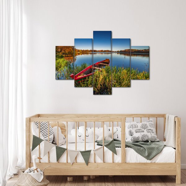Slika crvene brodice (150x105 cm)
