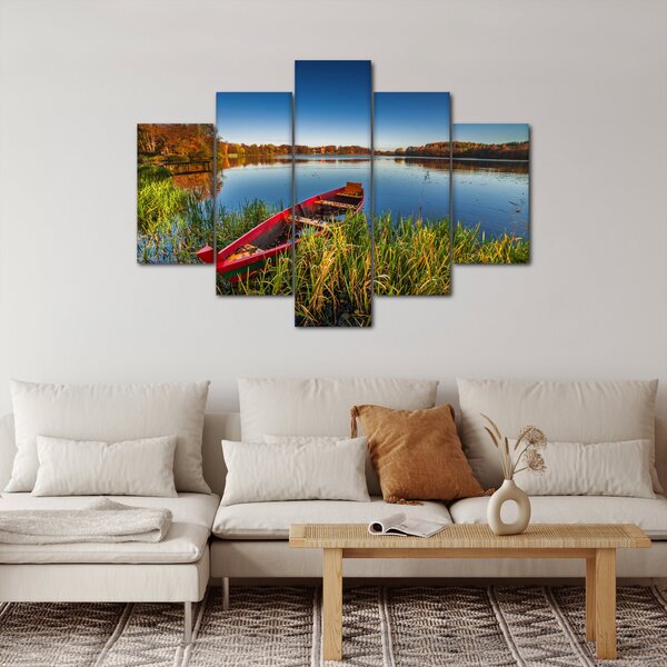 Slika crvene brodice (150x105 cm)