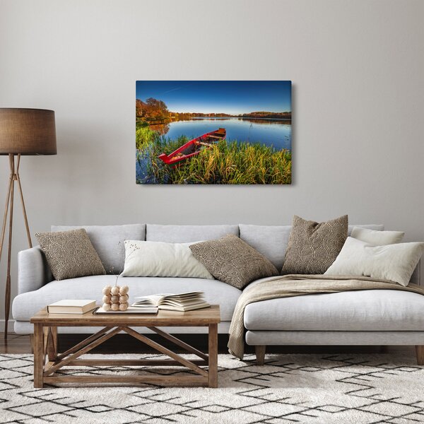 Slika crvene brodice (90x60 cm)