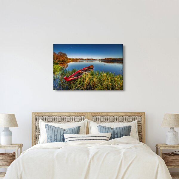 Slika crvene brodice (90x60 cm)