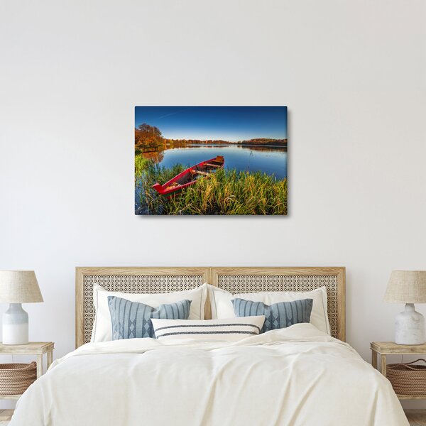 Slika crvene brodice (70x50 cm)