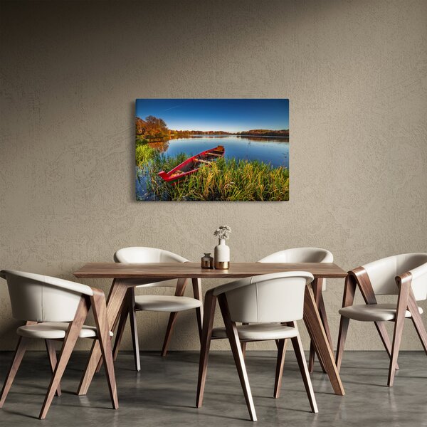 Slika crvene brodice (90x60 cm)