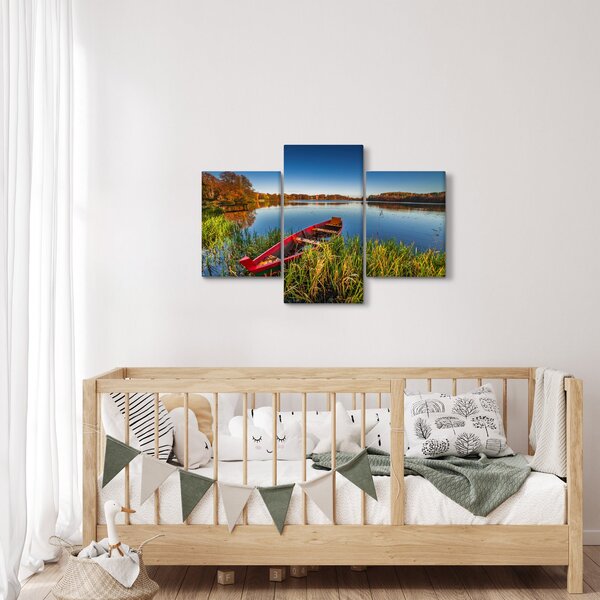 Slika crvene brodice (90x60 cm)