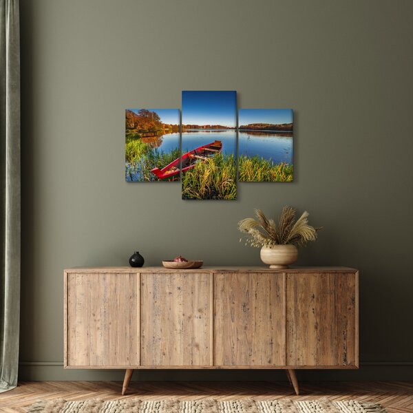 Slika crvene brodice (90x60 cm)
