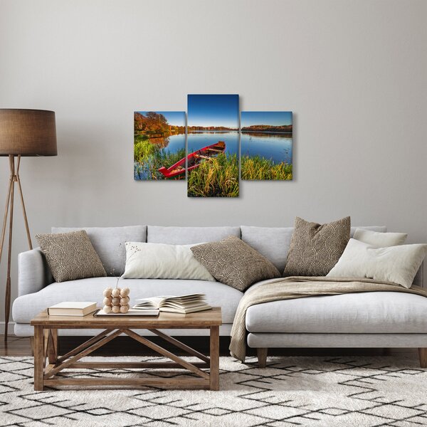 Slika crvene brodice (90x60 cm)