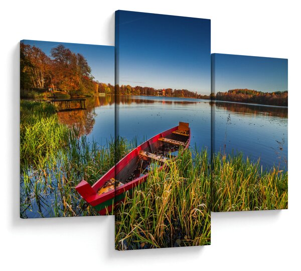 Slika crvene brodice (90x60 cm)