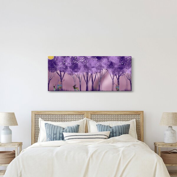 Slika - Jelen u čarobnoj šumi (120x50 cm)