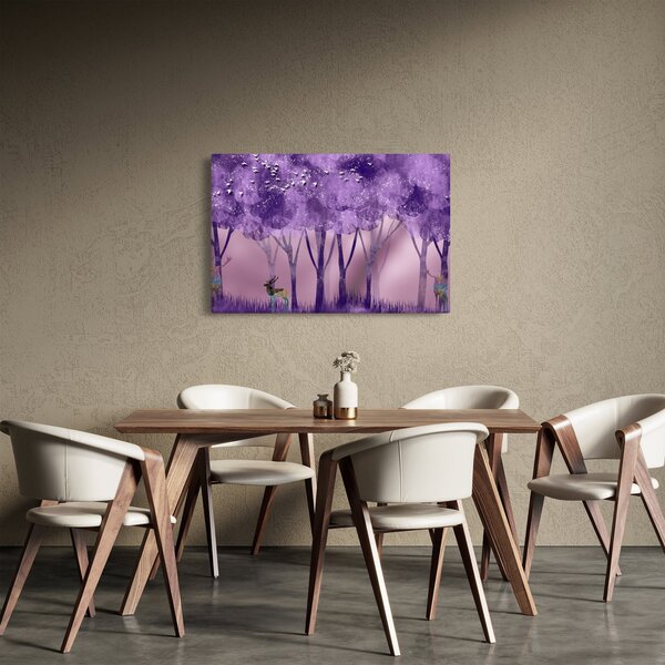 Slika - Jelen u čarobnoj šumi (90x60 cm)