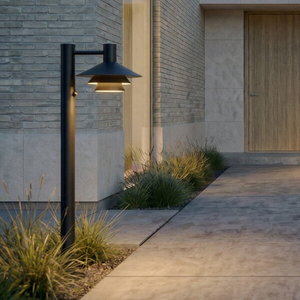Lucande Montaro LED svjetlo za stazu, 100 cm, antracit, senzor, Crno, Aluminij