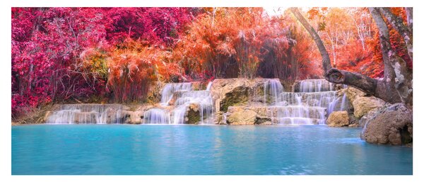 Slika tirkizne lagune, Laos, Tat Kuang Si (120x50 cm)