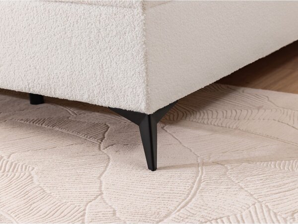 Bijeli boxspring krevet s prostorom za odlaganje 140x200 cm Ornes – Ropez