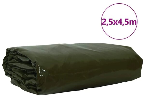 Cerada 650g / m² Maslinastozelena 2 5 x 4 5 m - Maslinastozelena 2 5 x 4 5 m with eyelets