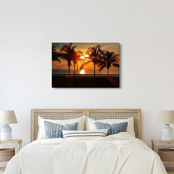 Slika palme pri zalasku sunca (90x60 cm)