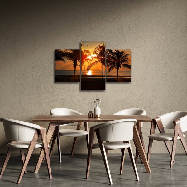 Slika palme pri zalasku sunca (90x60 cm)