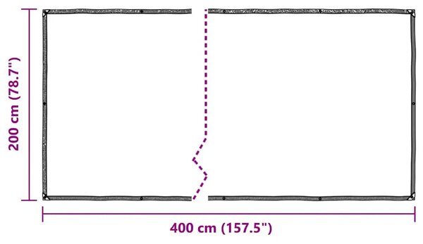 Prozirna cerada s ušicama 2x4 m polietilen - 2 x 4 m